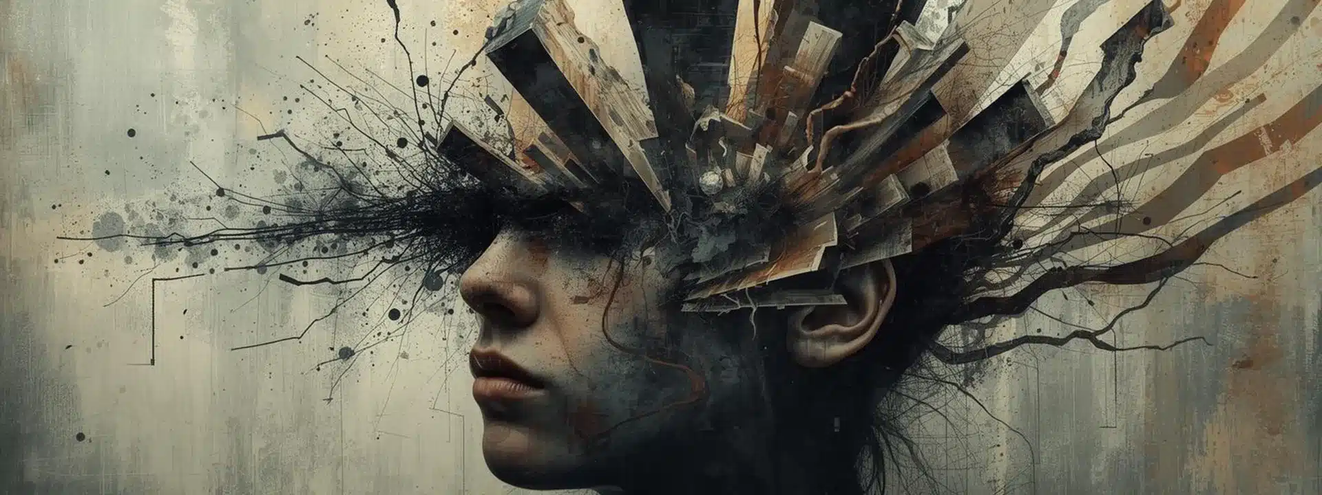 Man experiencing auditory hallucinations, symbolizing schizophrenia symptoms.