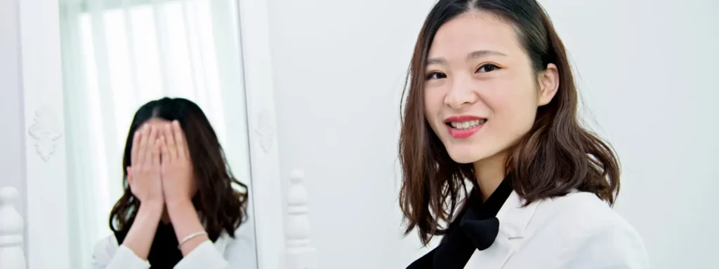 Person experiencing emotional shifts associated with bipolar disorder