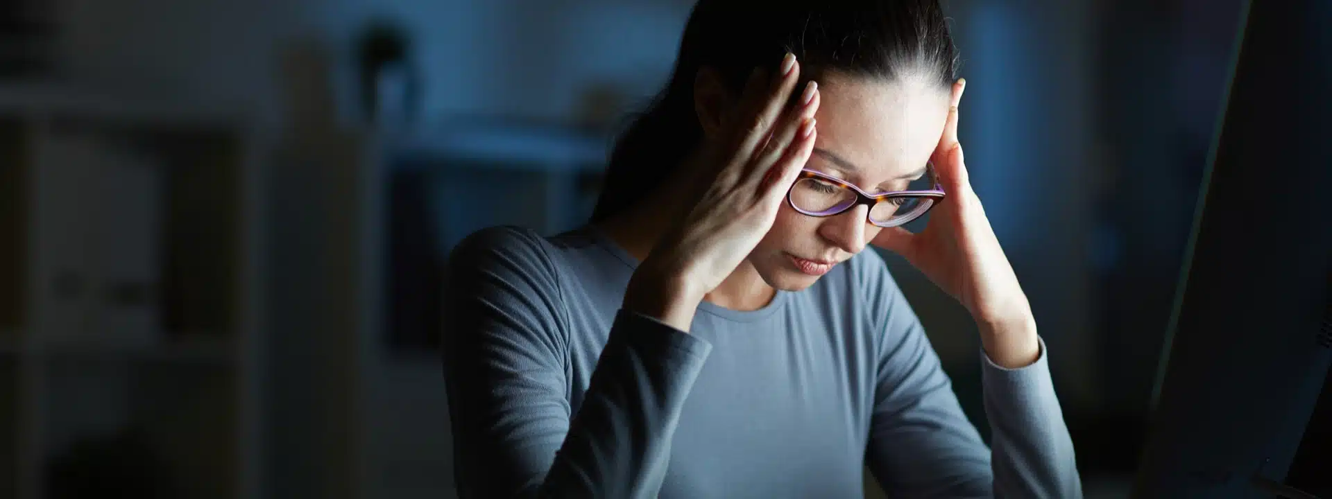 Mental health concept showing emotional collapse from chronic stress and overload