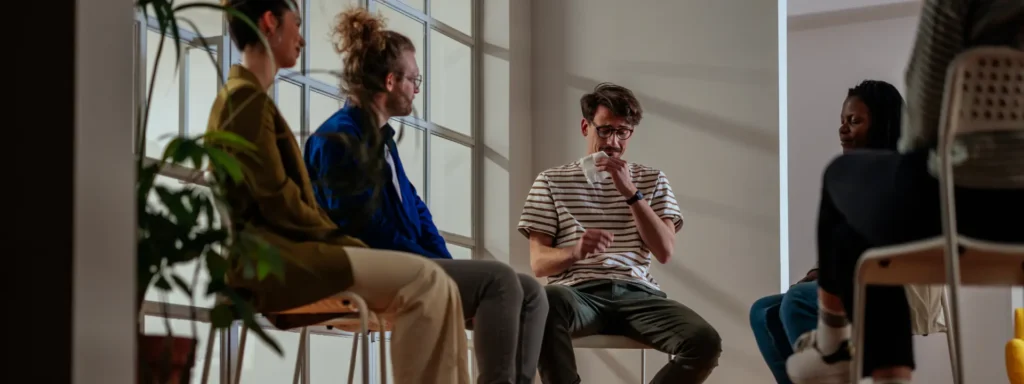 Individual practicing meditation and mindfulness for emotional healing and stability