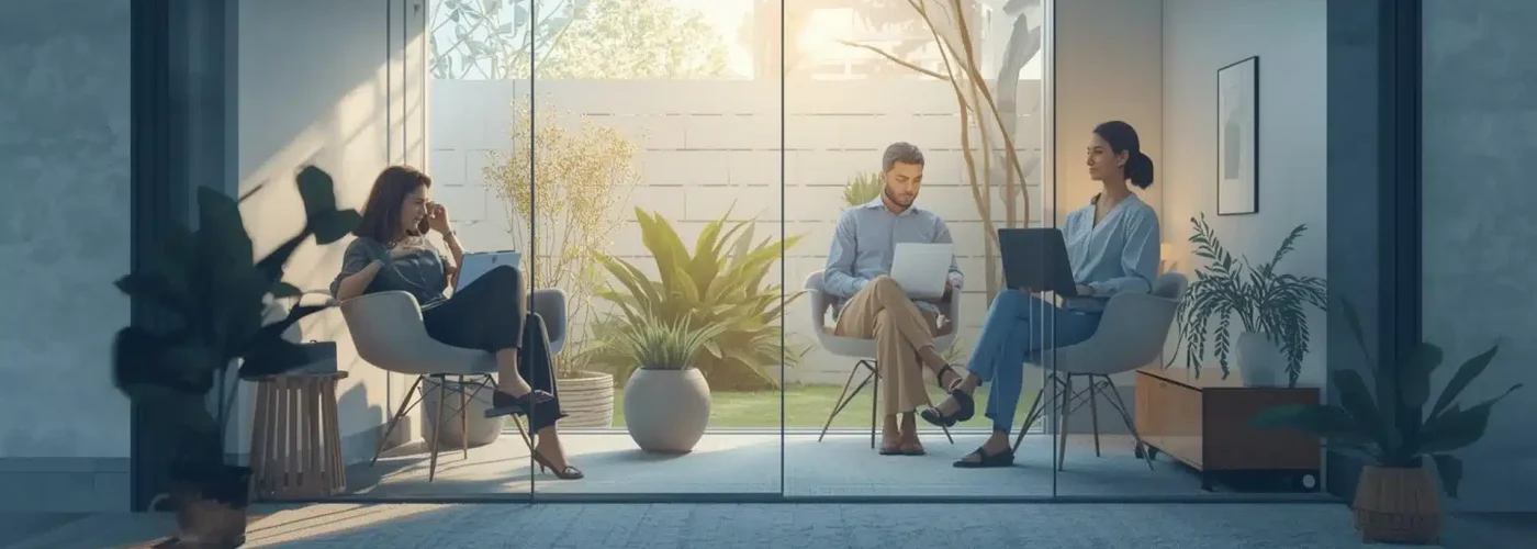 Therapist guiding a patient through a mental health treatment program in 2025.